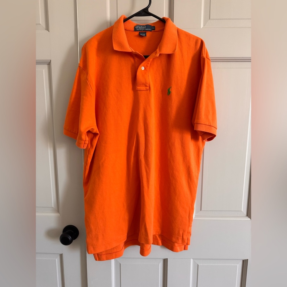 Polo Ralph Lauren Orange cotton polo shirt L